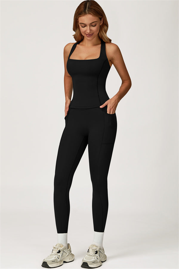 El conjunto de 2 piezas de leggings y camiseta corta Glacier