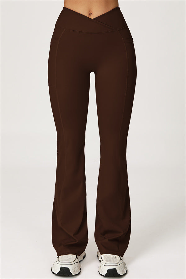 Conjunto de 2 piezas de top corto Glacier y leggings con pernera acampanada