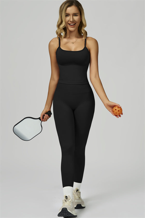 Conjunto de 2 piezas de top corto y leggings Prime
