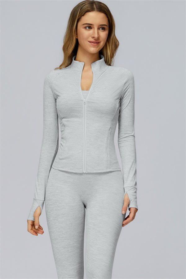 The Radiance Jacket Racerback Sports Bra Leggings 3-Piece Set