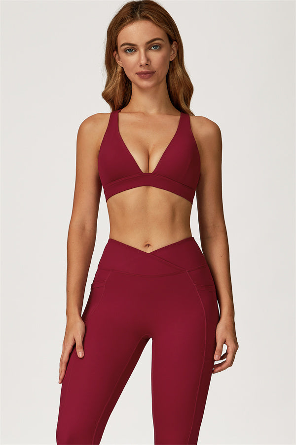 Conjunto de dos piezas de top deportivo y leggings Glacier