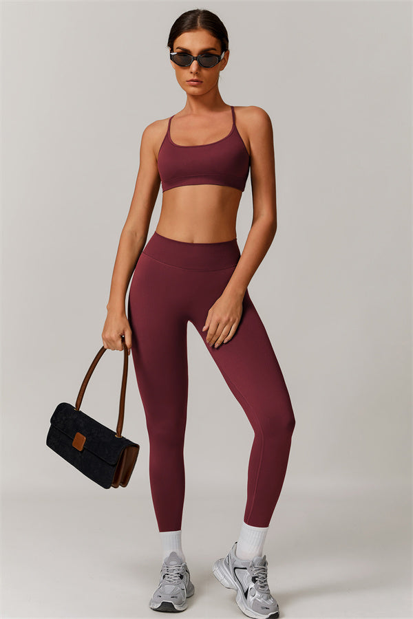 Conjunto de 2 piezas de sujetador deportivo y leggings Nova Luxe