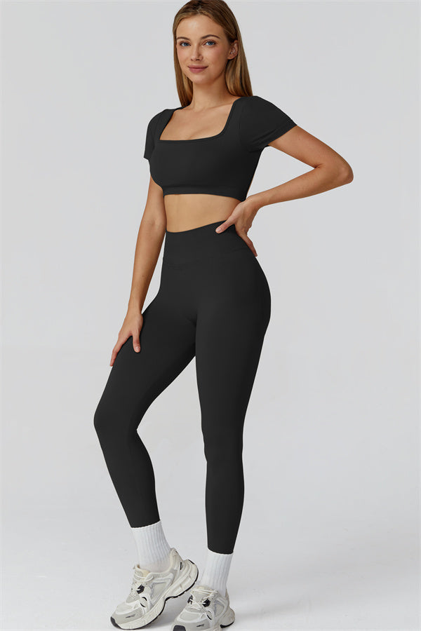 Conjunto de 2 piezas Reign Crop Top y Leggings