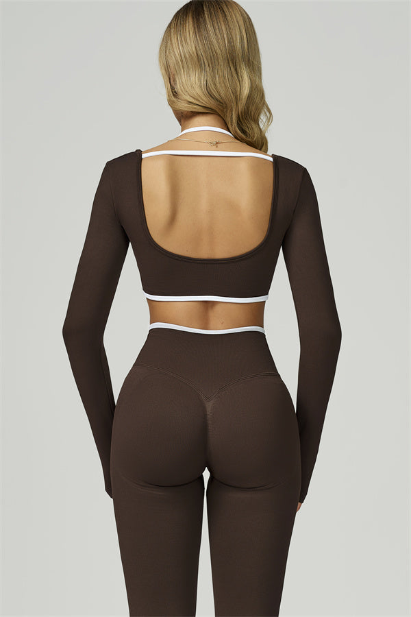 Top crop de manga larga Prime Line