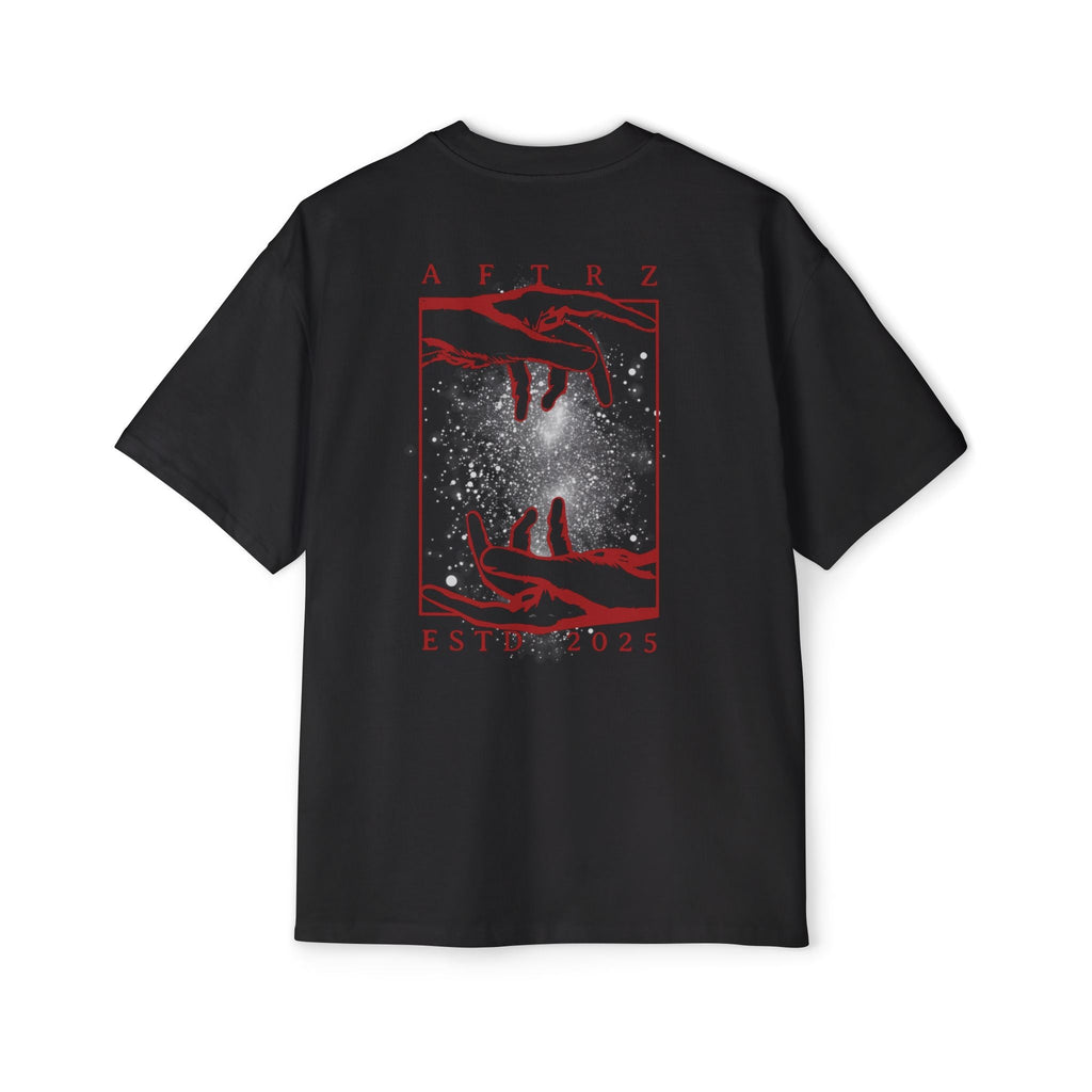 Camiseta de manga corta con hombros caídos Oversized Aftrz Galaxy Hands Premium