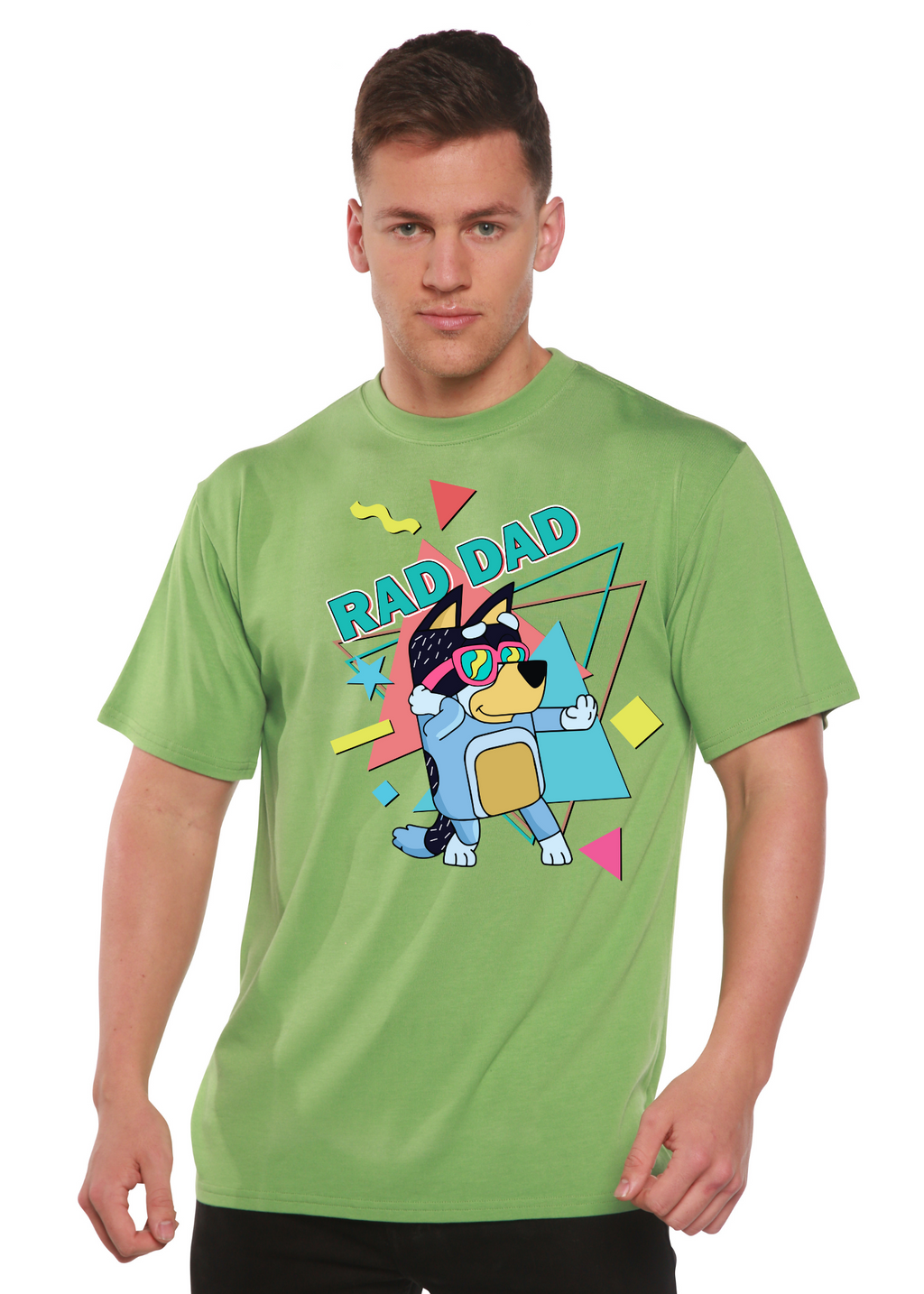 Camiseta gráfica de manga corta para hombre Rad Dad Bluey de bambú