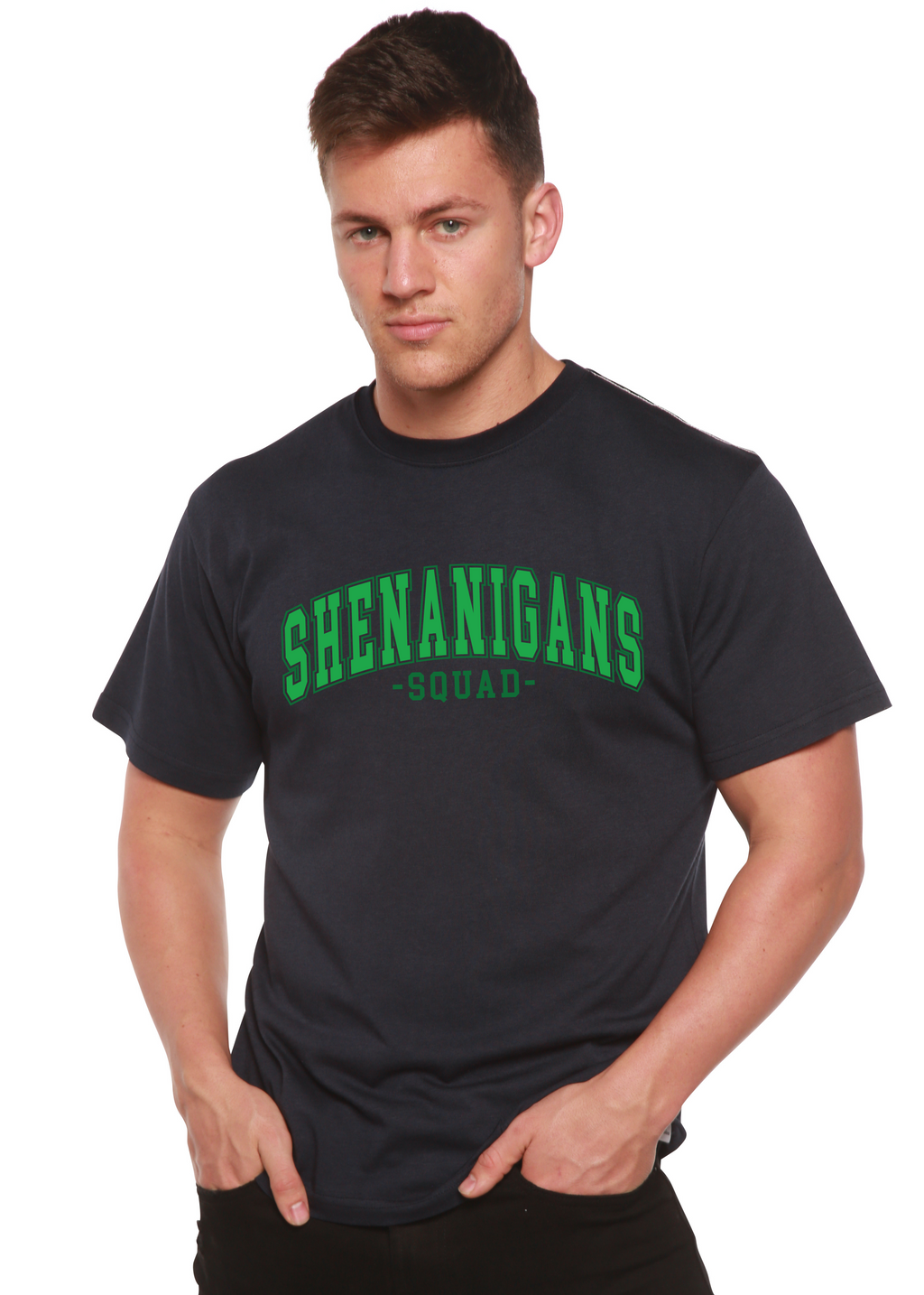 Camiseta Gráfica Unisex de Bambú/Algodón Shenanigans Squad