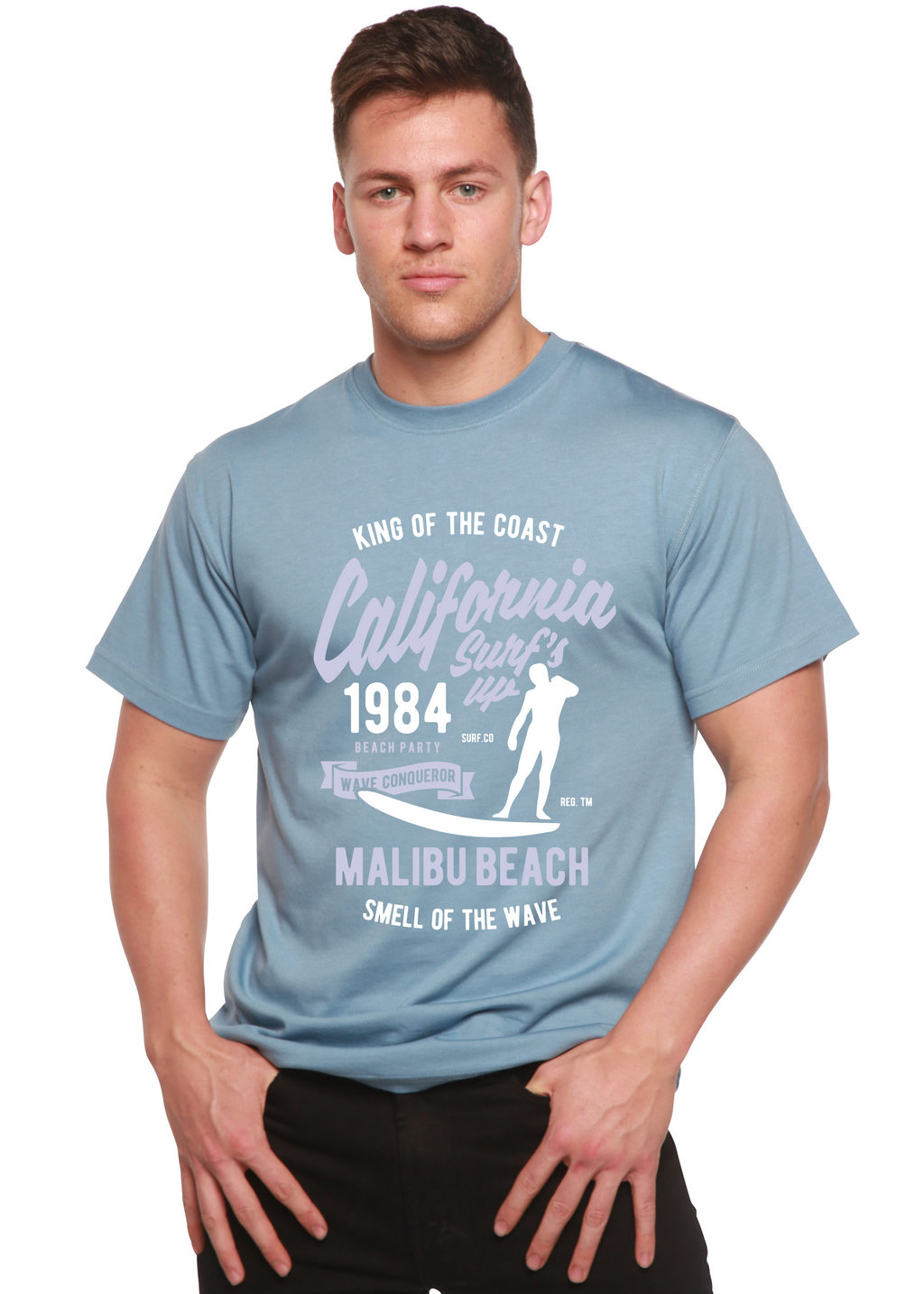 California 1984 Camiseta gráfica de manga corta de viscosa de bambú/algodón orgánico para hombre Spun Bamboo®