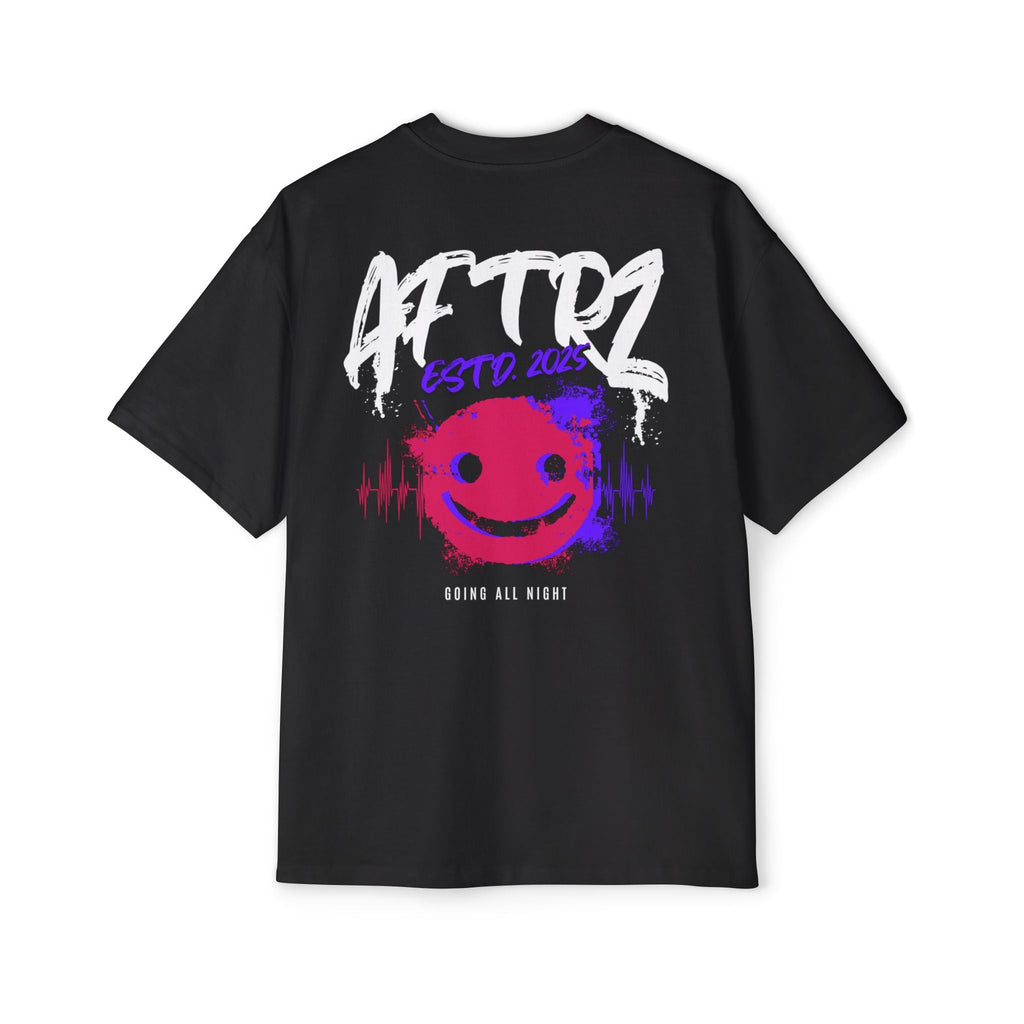 Camiseta de manga corta con hombros caídos After Going All Night Smile Frequency Premium