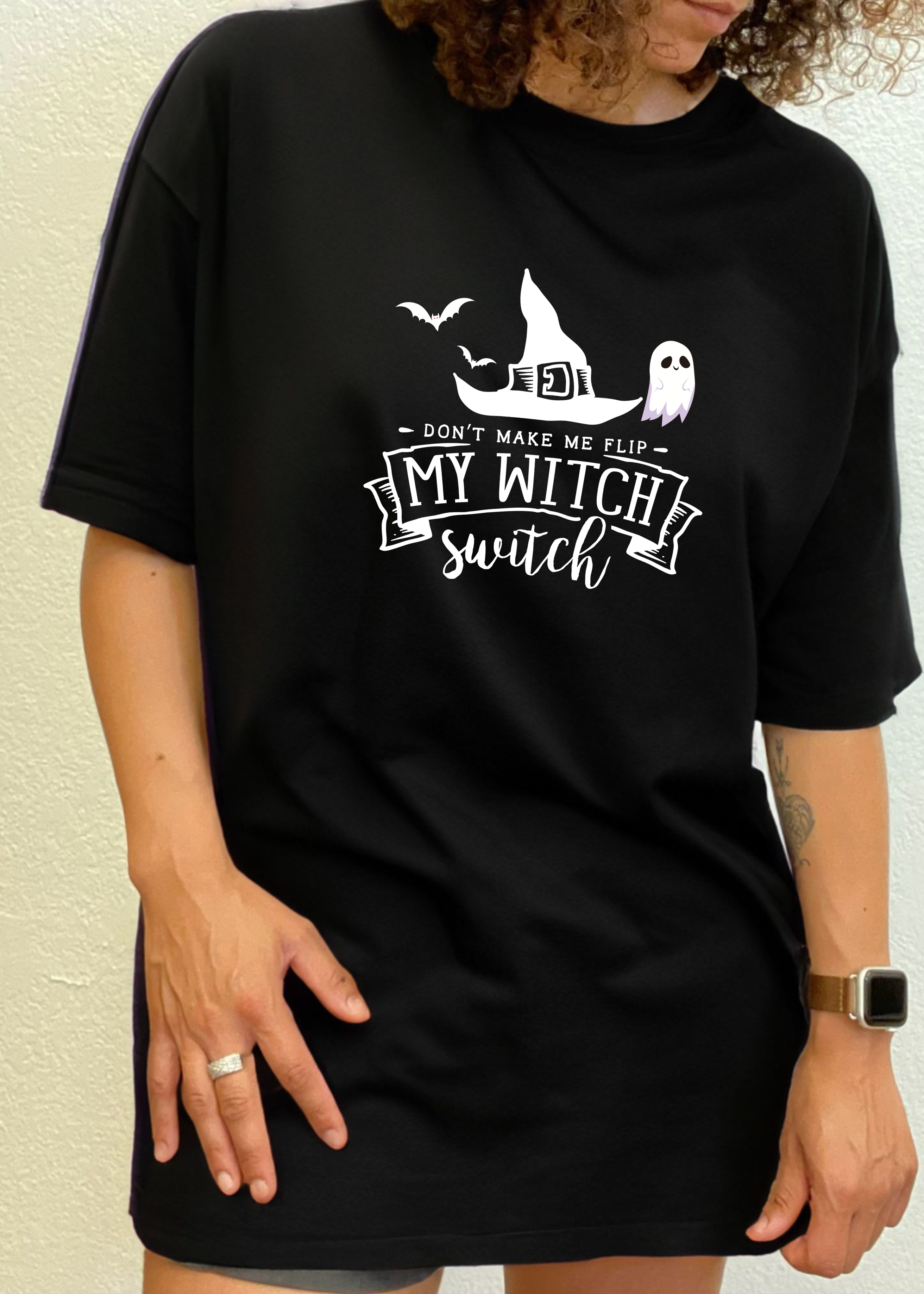 Mi camiseta gráfica de manga corta de viscosa de bambú/algodón orgánico unisex "Mi bruja"