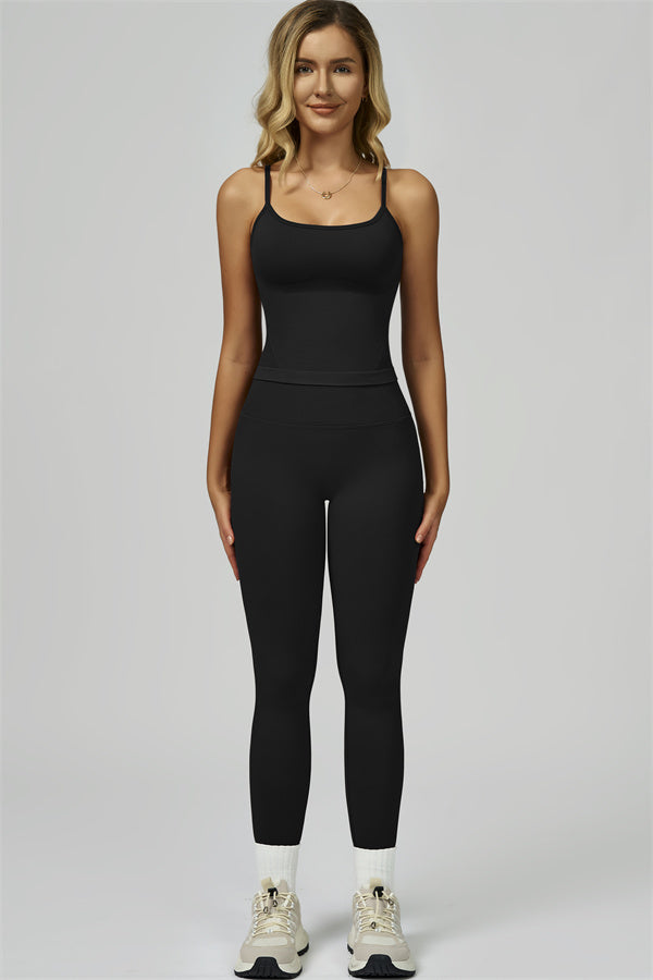 Conjunto de 2 piezas de top corto y leggings Prime
