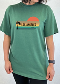 Camiseta gráfica de manga corta unisex de bambú viscosa/algodón orgánico Los Angeles Spun Bamboo