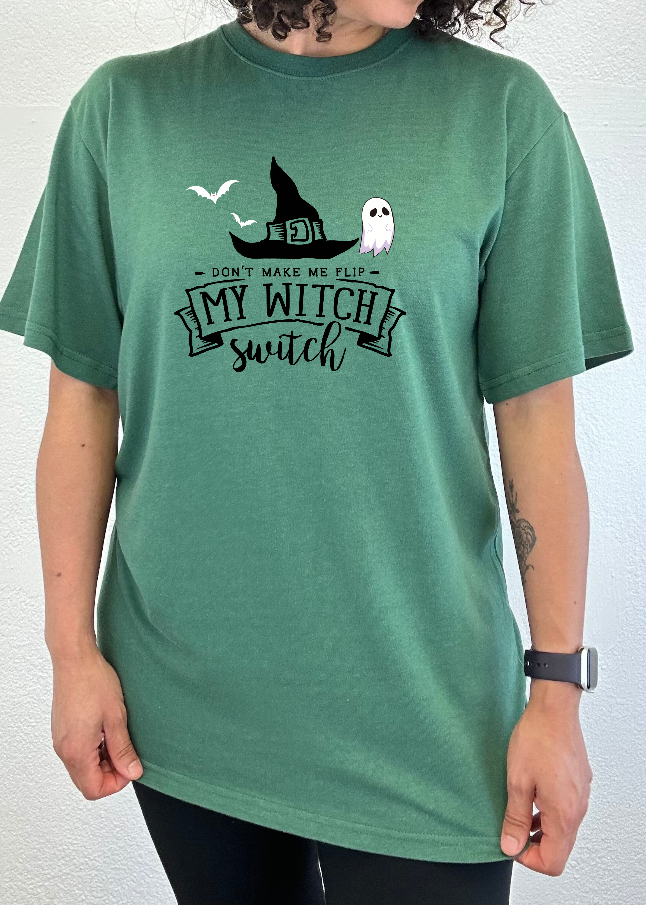 Mi camiseta gráfica de manga corta de viscosa de bambú/algodón orgánico unisex "Mi bruja"