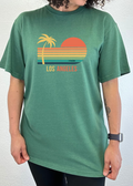 Camiseta gráfica unisex de manga corta Los Angeles de viscosa de bambú/algodón orgánico