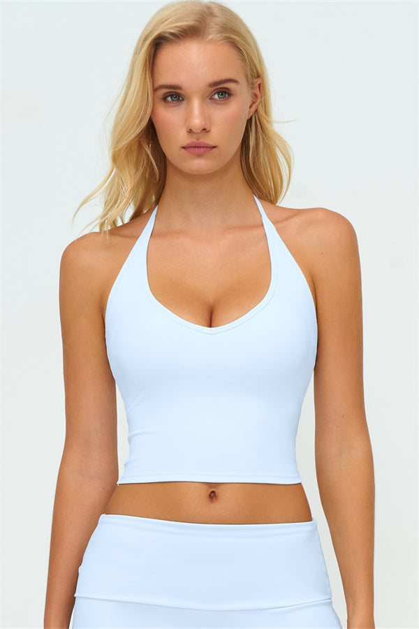 El conjunto de 3 piezas de chaqueta Twirl con cremallera, top halter y pantalones rectos nuevos