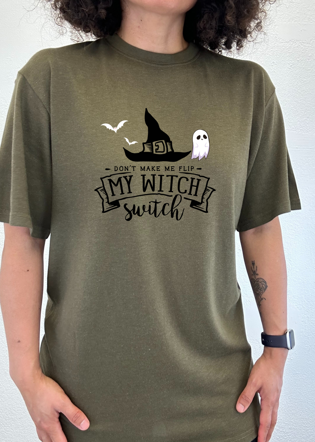 Mi camiseta gráfica de manga corta de viscosa de bambú/algodón orgánico unisex "Mi bruja"