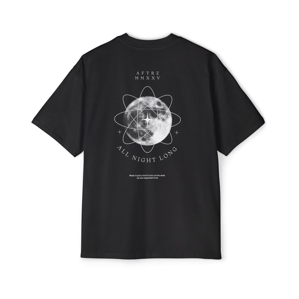 Camiseta Oversize Aftrz Under The Moon con Hombro Caído de Calidad Premium
