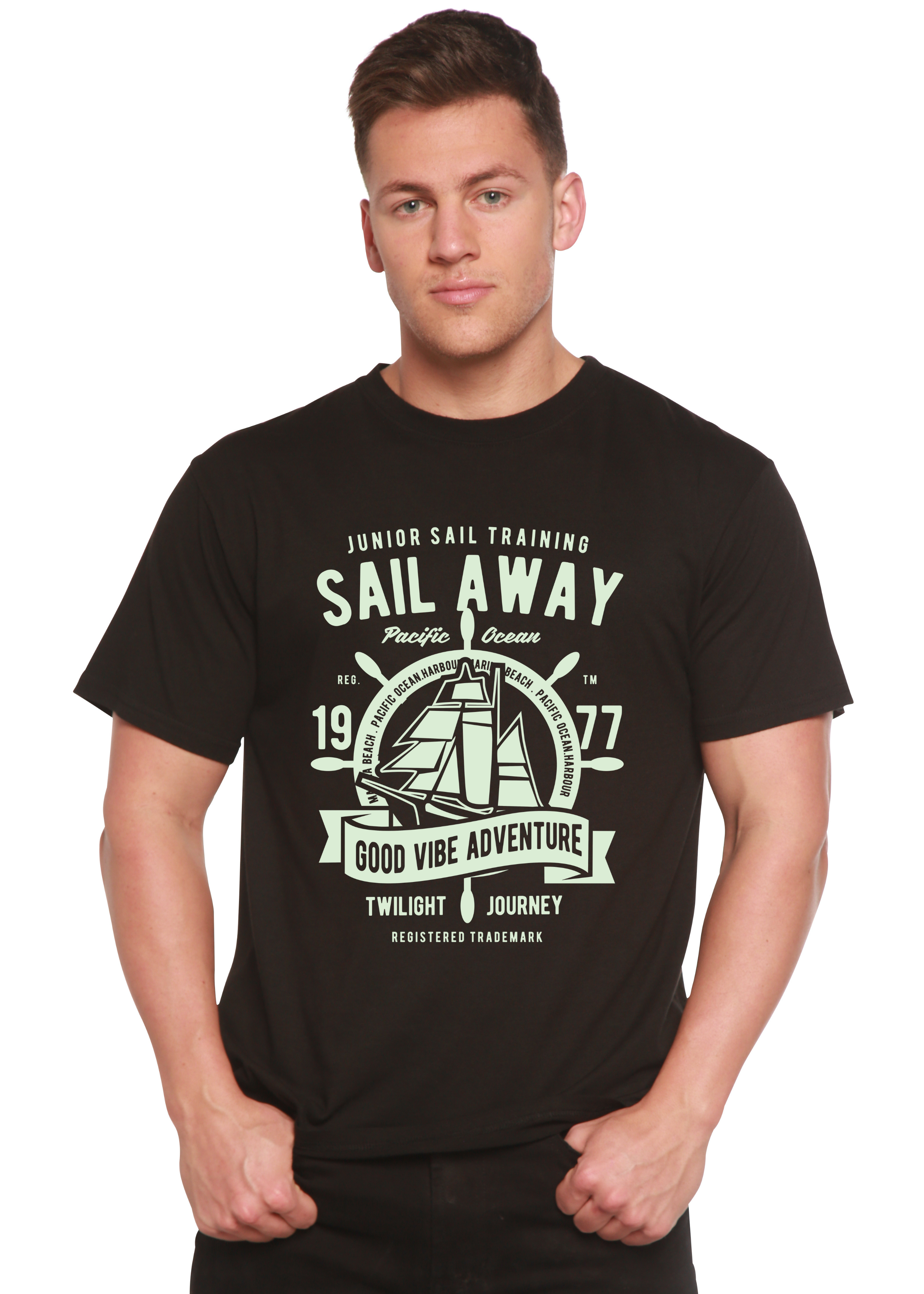 Camiseta gráfica de manga corta de viscosa de bambú/algodón orgánico para hombre Sail Away Spun Bamboo®