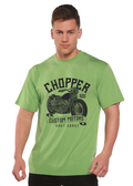 Camiseta Gráfica de Manga Corta para Hombre de Viscosa de Bambú/Algodón Orgánico Chopper Custom Motors