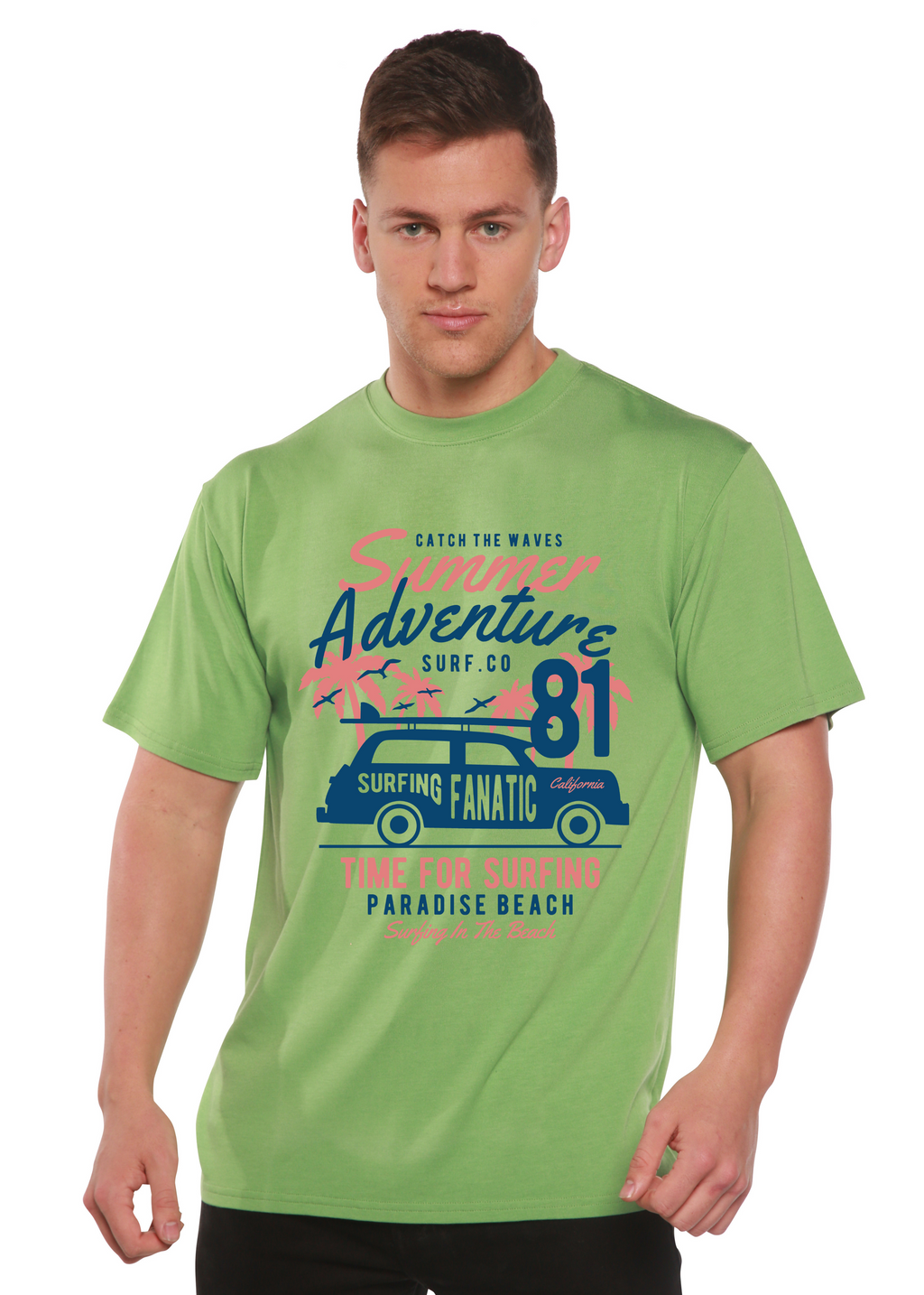 Camiseta gráfica de manga corta de viscosa de bambú/algodón orgánico para hombre Sammer Adventure Spun Bamboo®