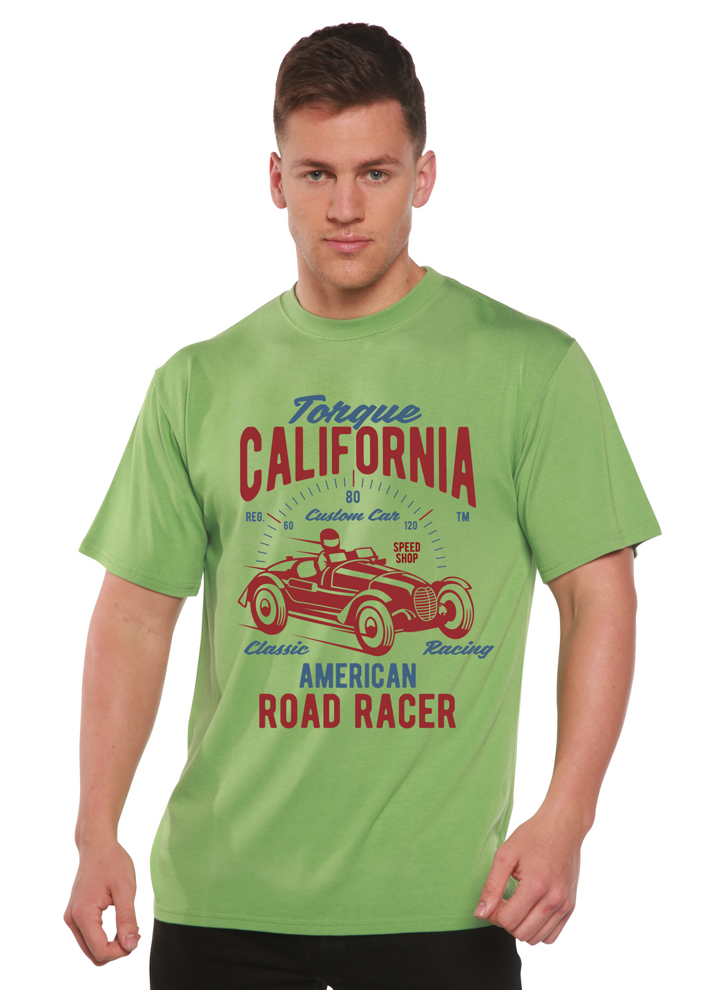 Torque California Spun Bamboo® Camiseta Gráfica de Manga Corta de Bambú Viscosa/Algodón Orgánico para Hombre
