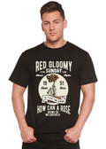 Camiseta gráfica de manga corta de viscosa de bambú/algodón orgánico para hombre Red Gloomy Spun Bamboo®