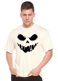 Camiseta gráfica de manga corta de bambú-viscosa/algodón orgánico para hombre "Halloween Boo"