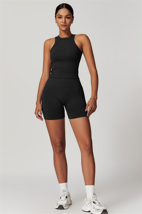 Conjunto de dos piezas de top corto y pantalón corto Delight