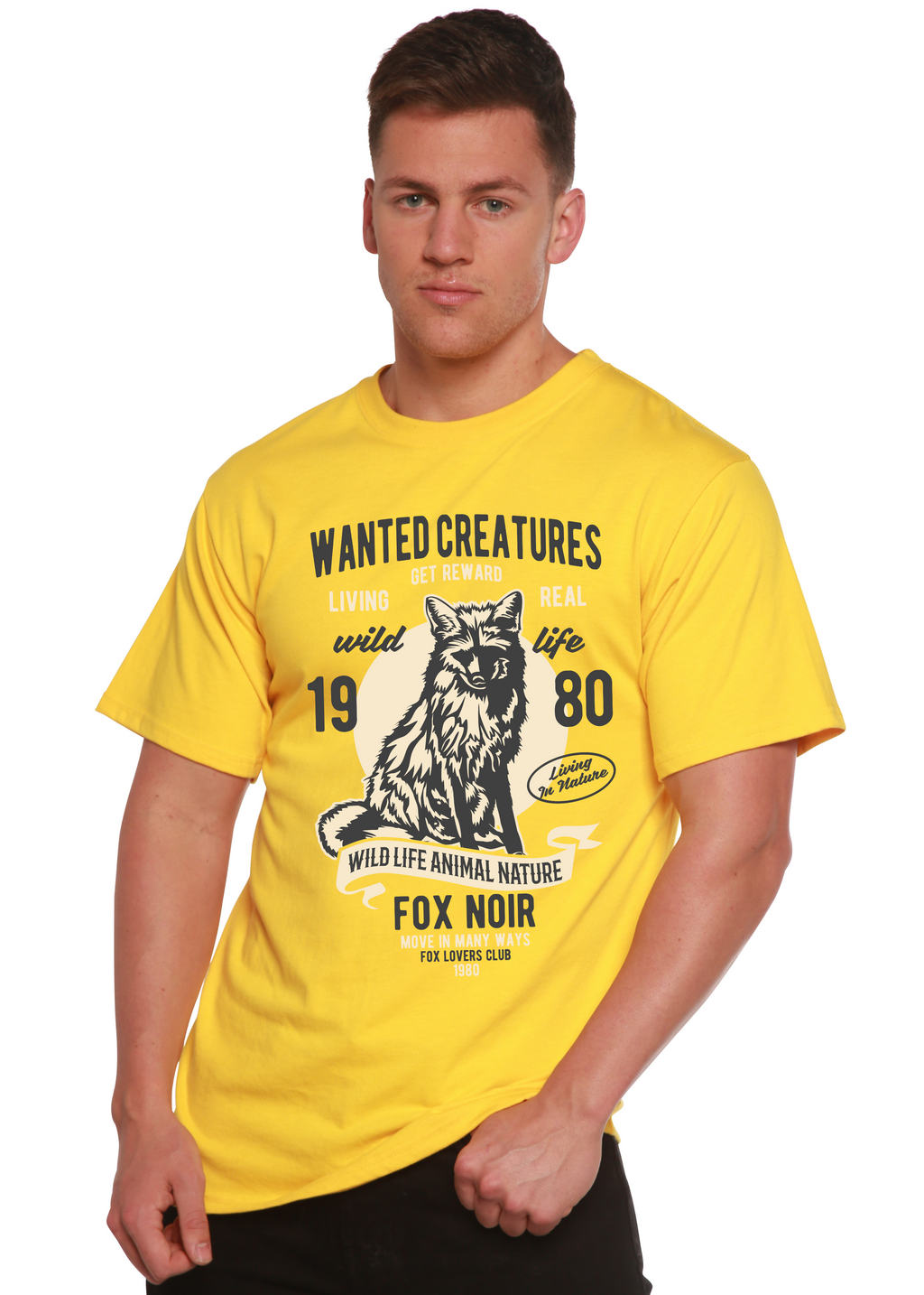 Wanted Creature Spun Bamboo® Camiseta Gráfica de Manga Corta de Bambú Viscosa/Algodón Orgánico para Hombre