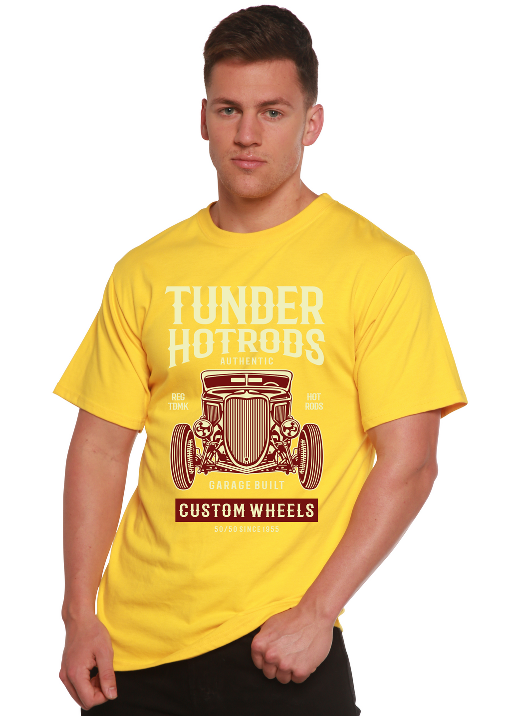 Camiseta gráfica de manga corta para hombre Thunder Hot Spun Bamboo® de viscosa de bambú y algodón orgánico