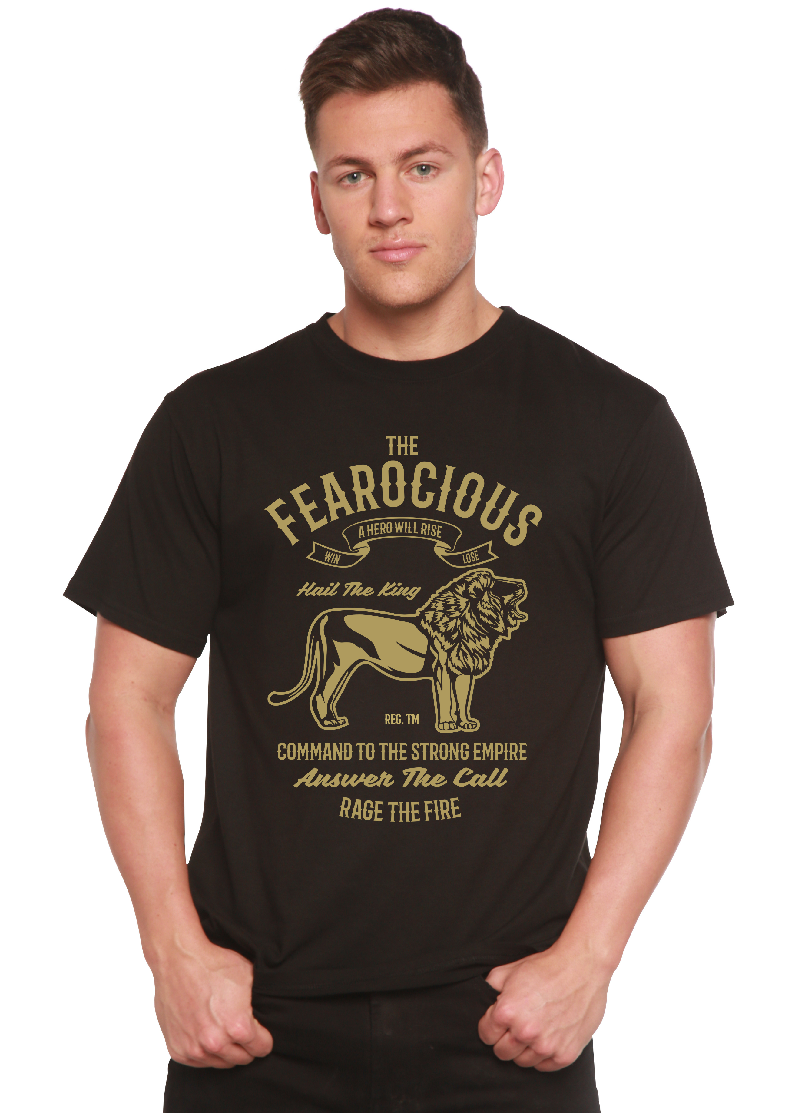 Camiseta gráfica de manga corta de bambú viscosa/algodón orgánico para hombre The Fearocious Spun Bamboo®
