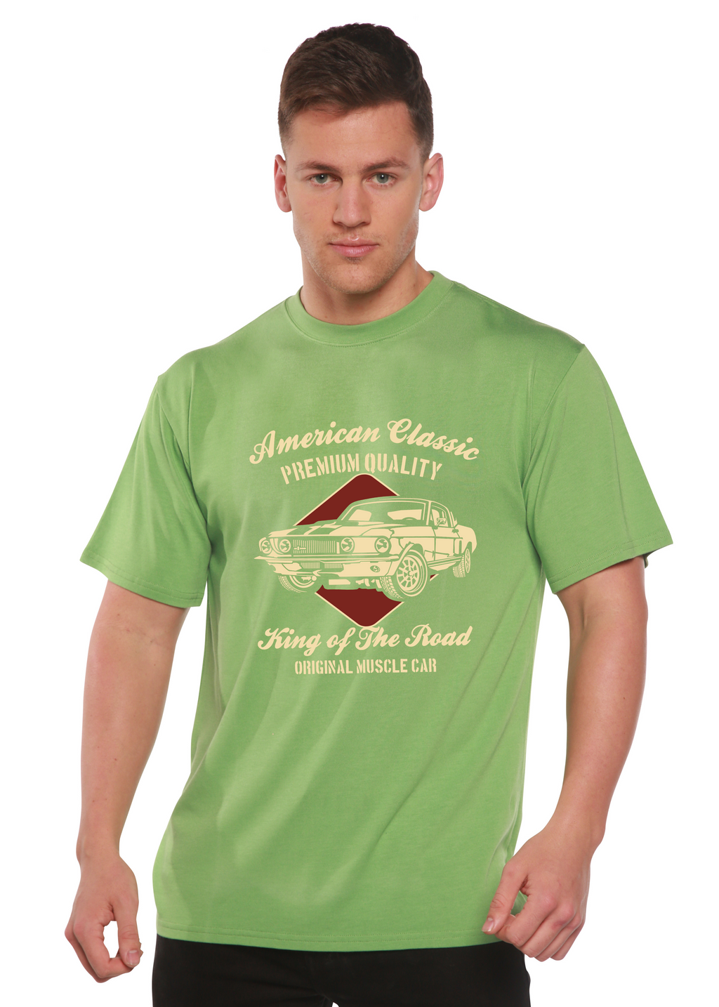 Camiseta gráfica de manga corta de bambú/algodón orgánico American Classic para hombre
