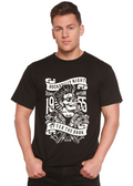 Camiseta gráfica de manga corta de bambú/algodón orgánico Rockabilly Night Spun Bamboo® para hombre