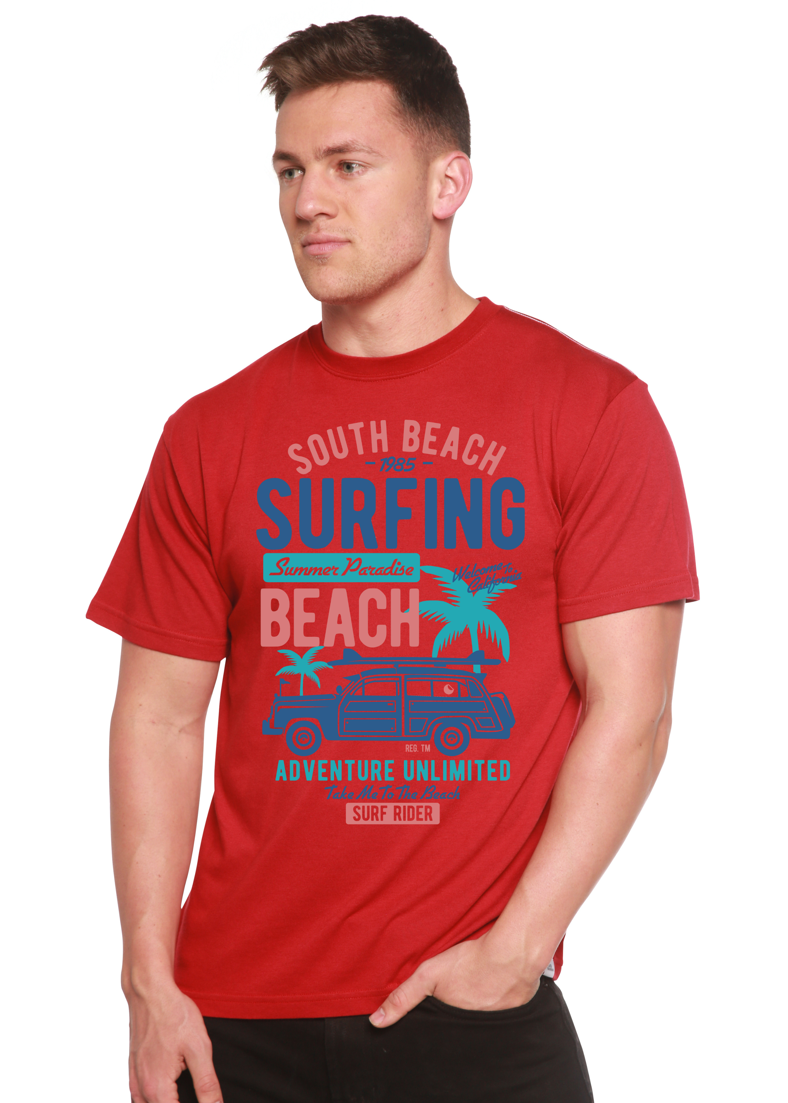 Camiseta gráfica de manga corta de viscosa de bambú y algodón orgánico South Beach Spun Bamboo® para hombre