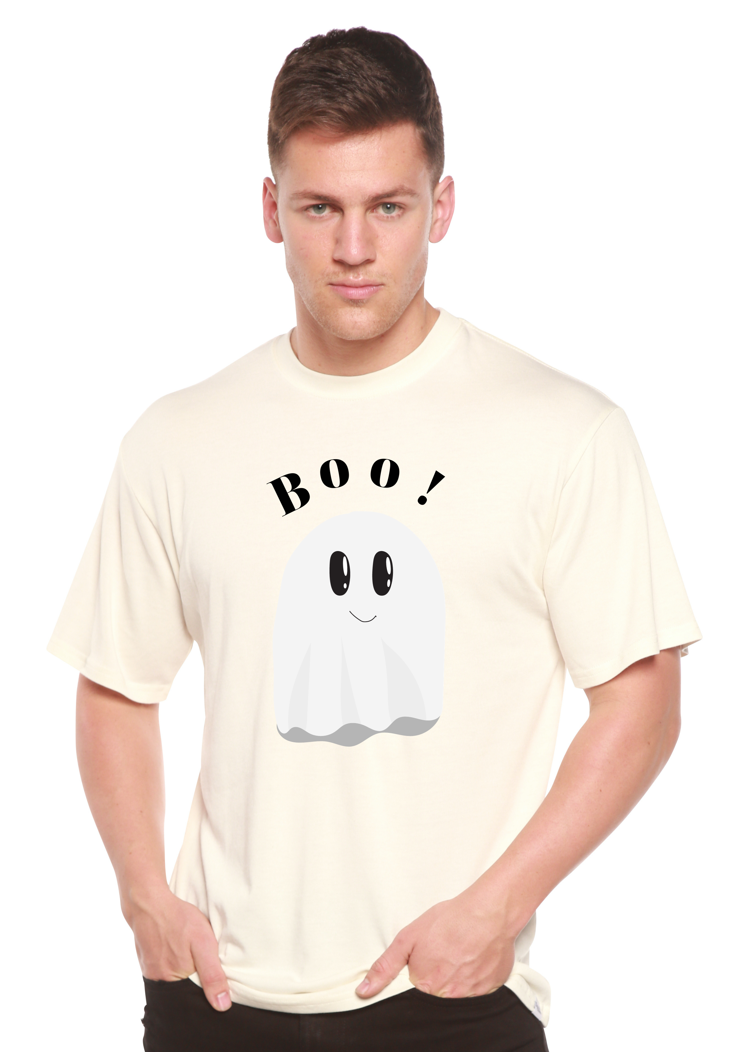 Camiseta gráfica de manga corta de bambú/algodón orgánico Boo para hombre
