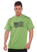 Camiseta gráfica de bambú de manga corta para hombre con la bandera de Estados Unidos