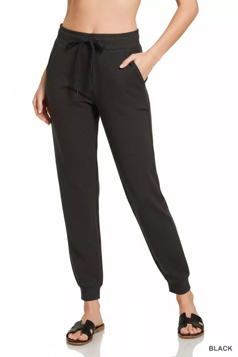 Drawstring Scuba Joggers with Pockets