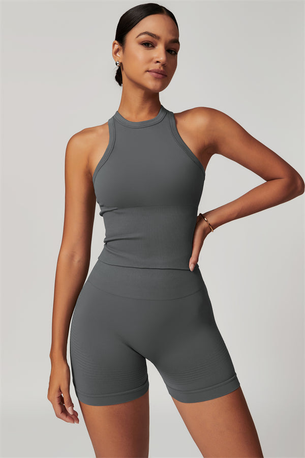 Conjunto de dos piezas de top corto y pantalón corto Delight