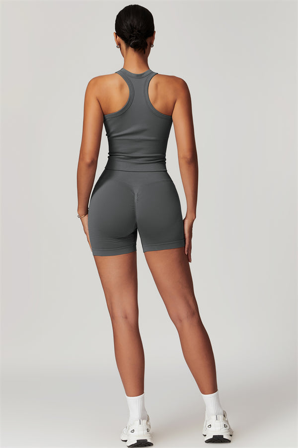 Conjunto de dos piezas de top corto y pantalón corto Delight