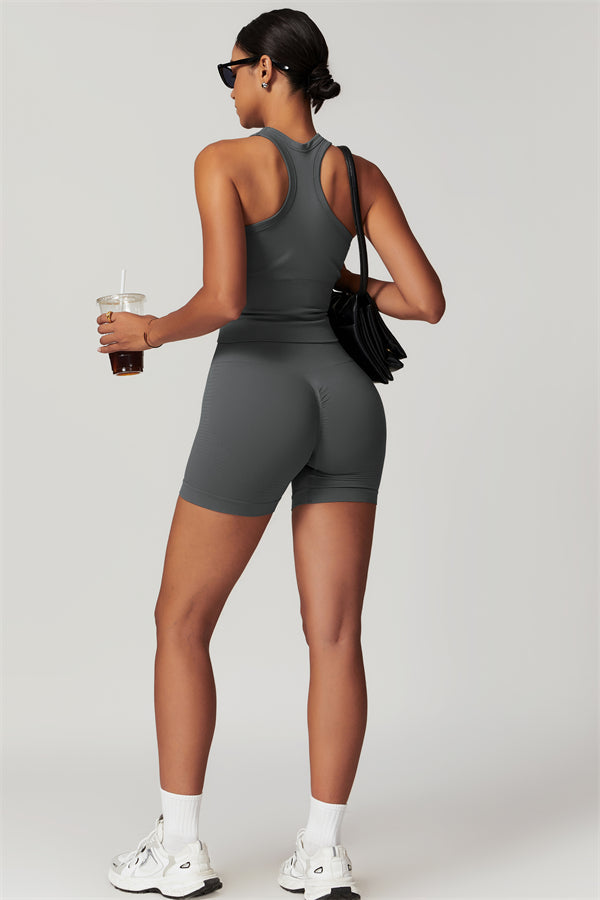 Conjunto de dos piezas de top corto y pantalón corto Delight