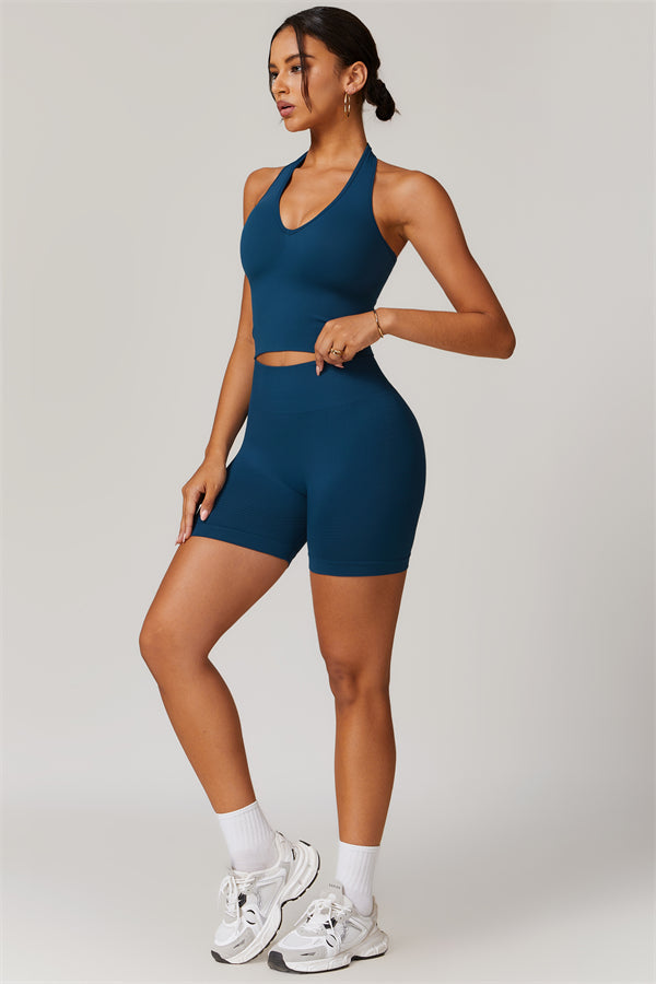 El conjunto de 2 piezas de top halter y shorts Delight
