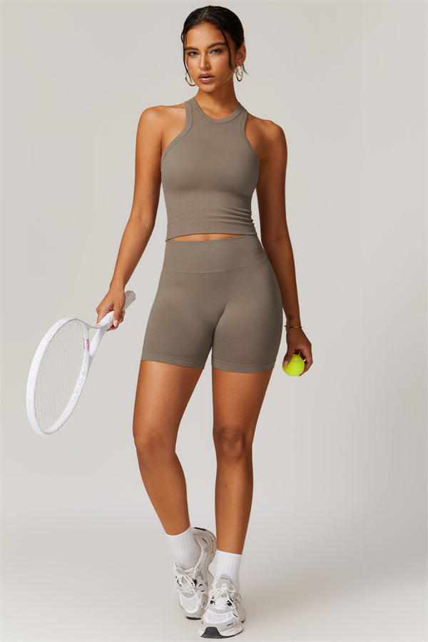 Conjunto de dos piezas de top corto y pantalón corto Delight