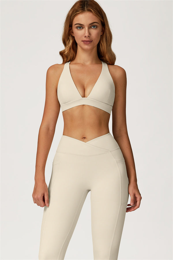 Conjunto de dos piezas de top deportivo y leggings Glacier