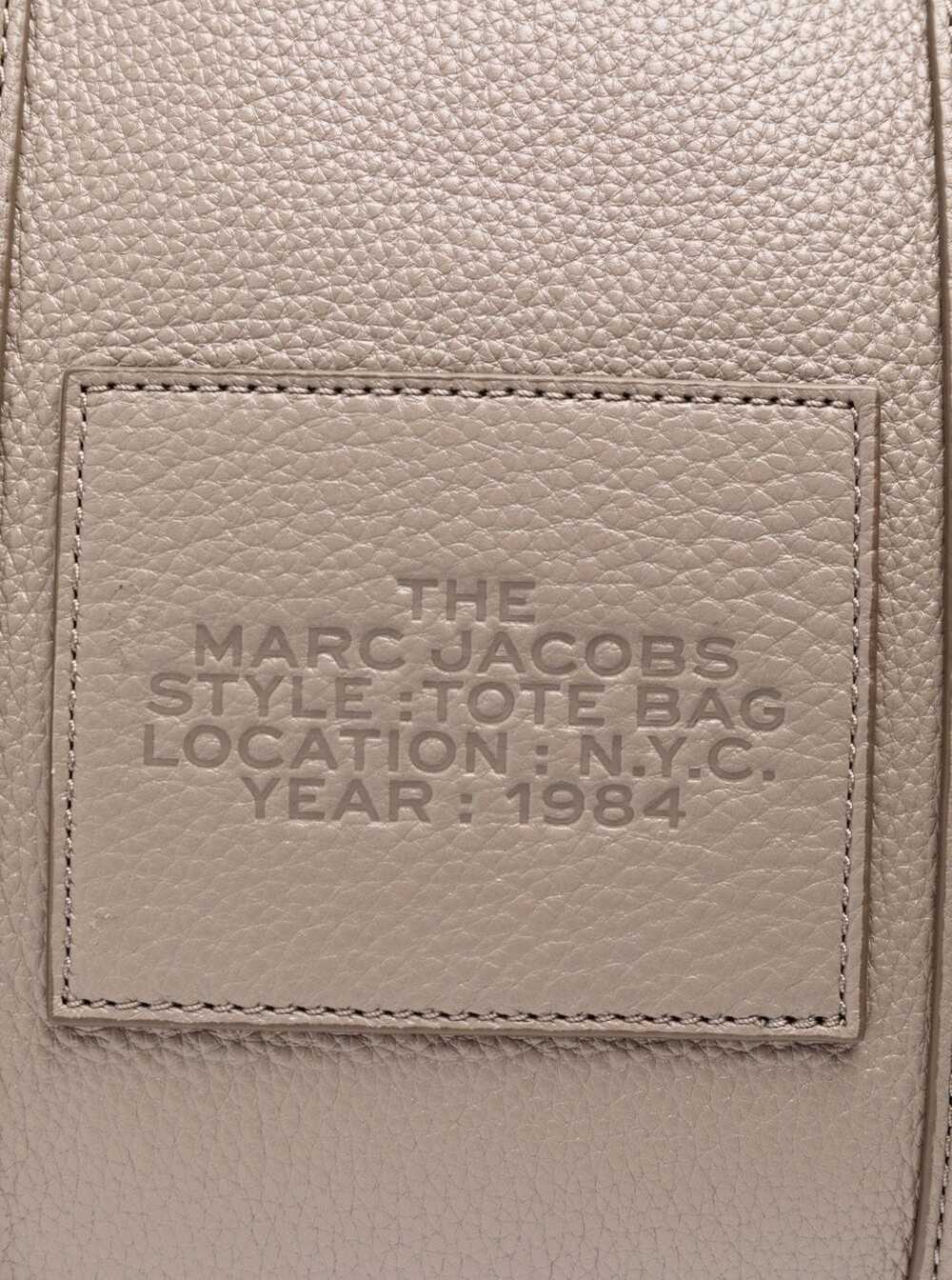 Marc Jacobs Women The Tote Bag Medium With Hammered Leather Logo Beige Women