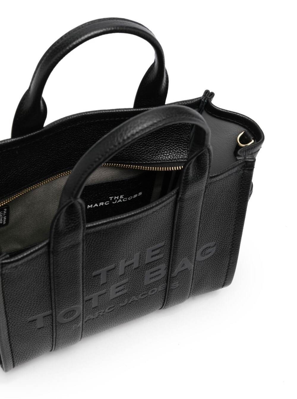 Marc Jacobs Women Bag 'The Mini Tote Bag' With Black Hammered Leather Logo For Women