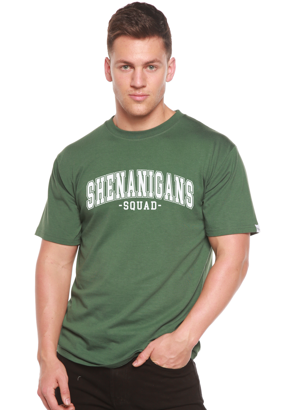 Camiseta Gráfica Unisex de Bambú/Algodón Shenanigans Squad