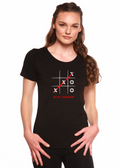 Camiseta Gráfica con Cuello Redondo y Manga de Bambú para Mujer "Maybe Tomorrow"