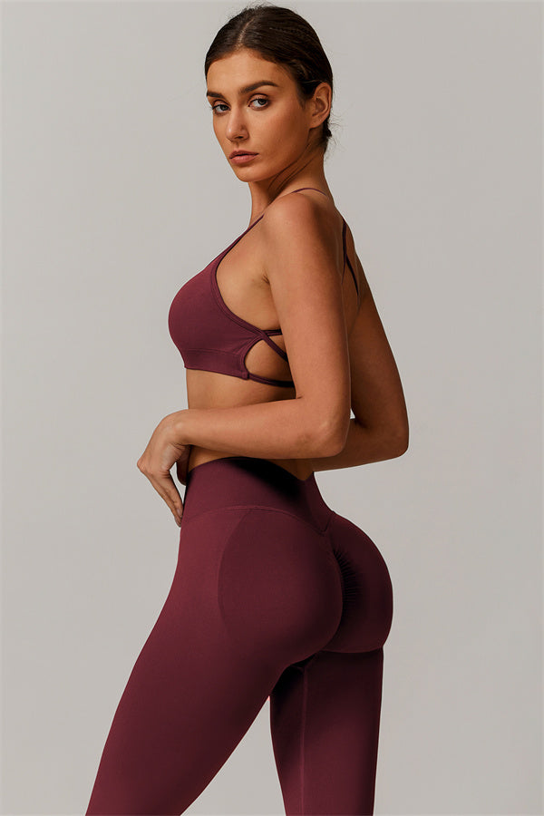 Conjunto de 2 piezas de sujetador deportivo y leggings Nova Luxe