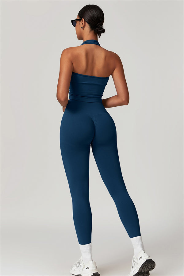Conjunto de 2 piezas Delight Halter Top Leggings