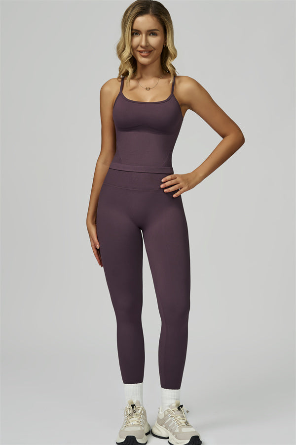 Conjunto de 2 piezas de top corto y leggings Prime